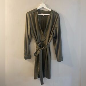 Banana Republic Hunter Green Shirt Dress